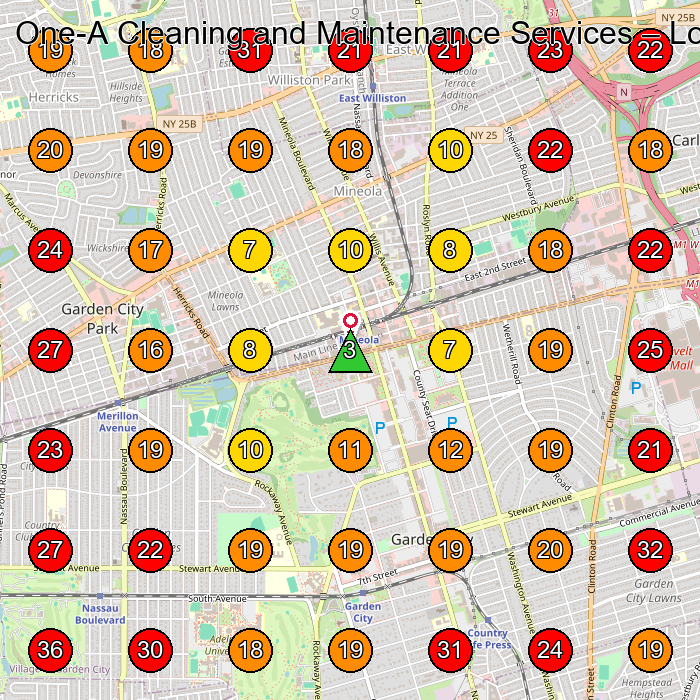 One-A Cleaning and Maintenance Services GeoGrid visibility map for House Cleaning Service in None